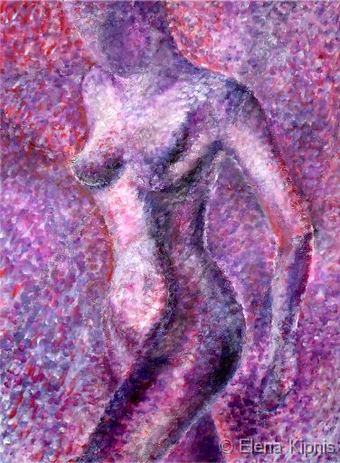 03 - Sie kommt Modellierpaste/Acryl, 60 x 80 cm